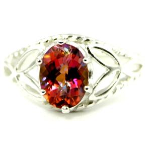 SR137, Twilight Fire Topaz, 925 Sterling Silver Ring