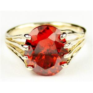 10K, 14K or 18K Gold Ladies Ring, Created Padparadscha Sapphire, R280