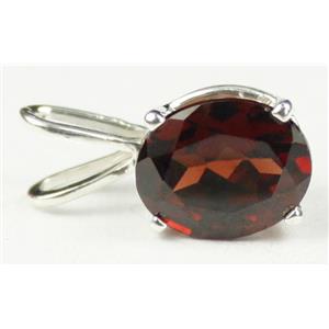 925 Sterling Silver Pendant, Mozambique Garnet, SP002