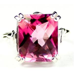 SR188, Pure Pink Topaz, 925 Sterling Silver Ring