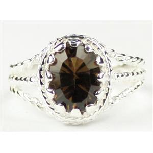 Smoky Quartz, 925 Sterling Silver Ring, SR070