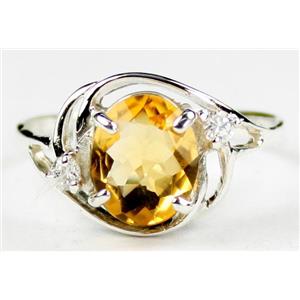 Sterling Silver Ladies Ring, Citrine, SR021