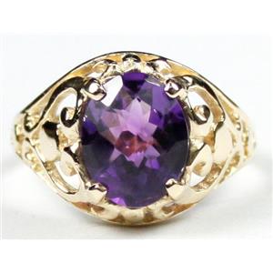 10K, 14K or 18K Gold Ladies Ring, Amethyst, R004