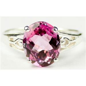 SR139, Pure Pink Topaz, 925 Sterling Silver Ring
