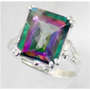SR188, Mystic Fire Topaz, 925 Sterling Silver Ring