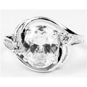 Sterling Silver Ladies Ring, Cubic Zirconia, SR021