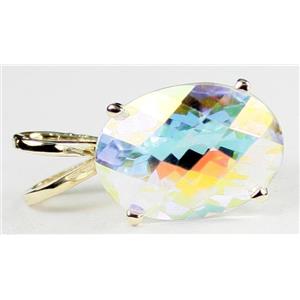 P006, Mercury Mist Topaz 14k Gold Pendant