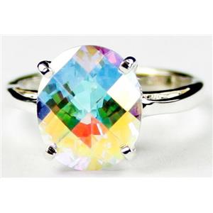 Sterling Silver Ladies Ring, Mercury Mist Topaz, SR055