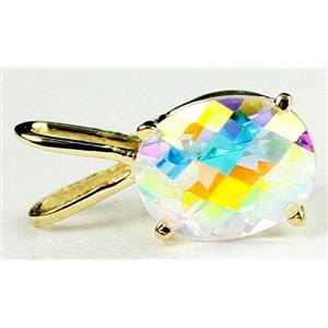 P002, Mercury Mist Topaz 14k Gold Pendant