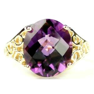 10K, 14K or 18K Gold Ladies Ring, Amethyst, R057