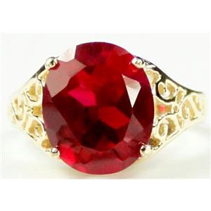 10K, 14K or 18K Gold Ladies Ring, Created Ruby, R057