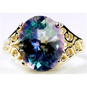 10K, 14K or 18K Gold Ladies Ring, Neptune Garden Topaz, R057