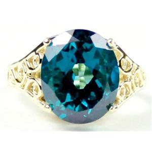 10K, 14K or 18K Gold Ladies Ring, Paraiba Topaz, R057