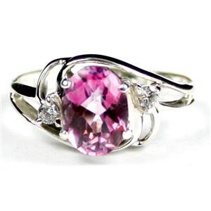 SR176, Pure Pink Topaz, 925 Sterling Silver Ring