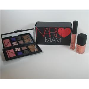 NARS Loves Miami Gift Set Eyeshadow Palette Blush Bronzer Lip Gloss +