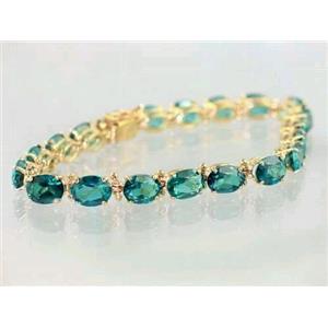 B002, Paraiba Topaz Gold Bracelet