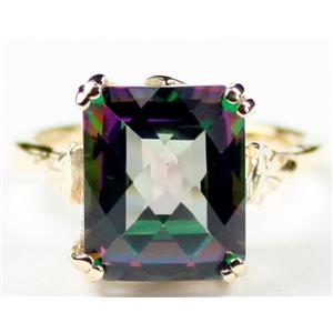 10K, 14K or 18K Gold Ladies Ring, Mystic Fire Topaz, R188