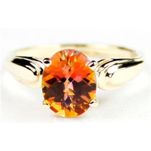 10K, 14K or 18K Gold Ladies Ring, Twilight Fire Topaz, R058