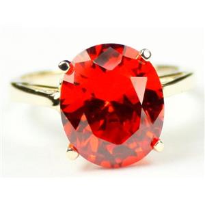 10K, 14K or 18K Gold Ladies Ring, Created Padparadscha Sapphire, R055