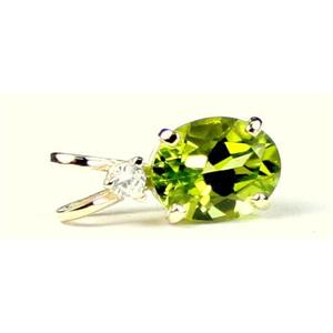 P020, Peridot, 14k Gold Pendant