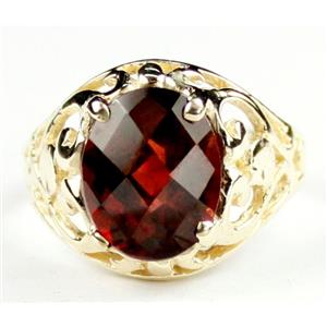 10K, 14K or 18K Gold Ladies Ring, Mozambique Garnet, R004