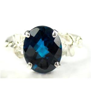 London Blue Topaz, 925 Sterling Silver Ring, SR154