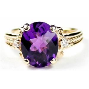 10K, 14K or 18K Gold Ladies Ring, Amethyst, R136