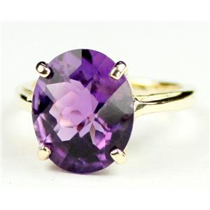 10K, 14K or 18K Gold Ladies Ring, Amethyst, R055