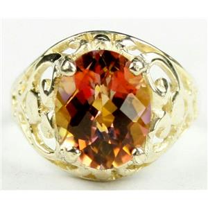 10K, 14K or 18K Gold Ladies Ring, Twilight Fire Topaz, R004