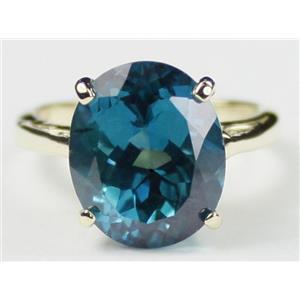 10K, 14K or 18K Gold Ladies Ring, Paraiba Topaz, R055