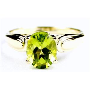 10K, 14K or 18K Gold Ladies Ring, Peridot, R058