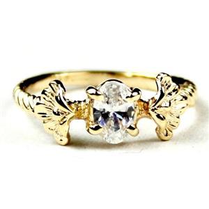 10K, 14K or 18K Gold Ladies Ring, Cubic Zirconia, R192