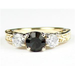 10K, 14K or 18K Gold Ladies Ring, Smoky Quartz w/ Accents, R254