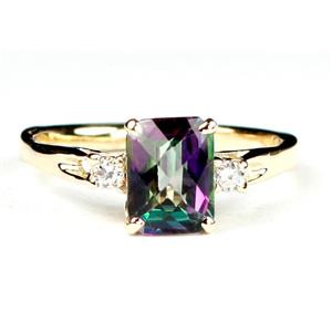 10K, 14K or 18K Gold Ladies Ring, Mystic Fire Topaz, R171