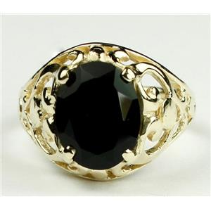 10K, 14K or 18K Gold Ladies Ring, Black Onyx, R004