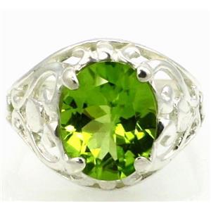 Sterling Silver Ladies Ring, Peridot, SR004