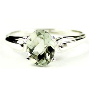 SR058, Green Amethyst, 925 Sterling Silver Ring