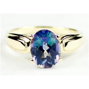 10K, 14K or 18K Gold Ladies Ring, Neptune Garden Topaz, R058