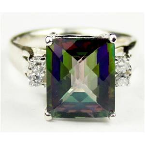 SR183, Mystic Fire Topaz, 925 Sterling Silver Ring