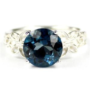 SR292, London Blue Topaz, 925 Sterling Silver Ring