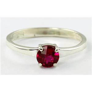 SR301, Created Ruby, 925 Sterling Silver Ring