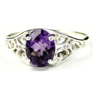 SR305, Amethyst, 925 Sterling Silver Ring