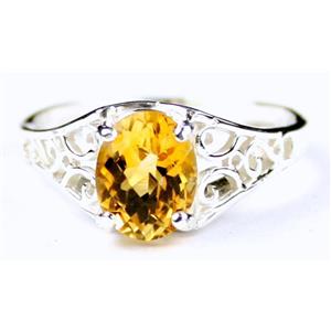 SR305, Citrine, 925 Sterling Silver Ring
