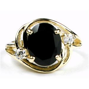 10K, 14K or 18K Gold Ladies Ring, Black Onyx, R021