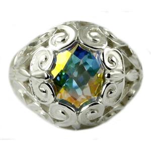 SR313, Mercury Mist Topaz, 925 Sterling Silver Ring