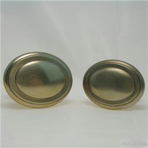 Oval Cabinet Knob Drawer Pull Metal Satin Pewter - Cabinet Furniture Handle