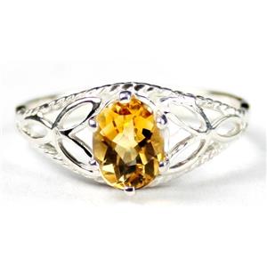 SR137, Citrine, 925 Sterling Silver Ring