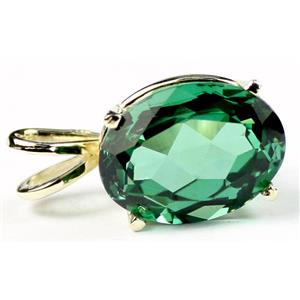 P006, Russian Nanocrystal Emerald, 14K Gold Pendant