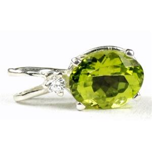 925 Sterling Silver Pendant, Peridot, SP020