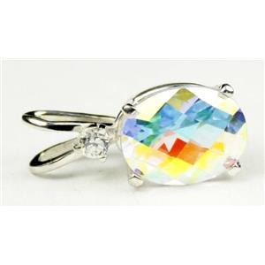 925 Sterling Silver Pendant, Mercury Mist Topaz, SP020